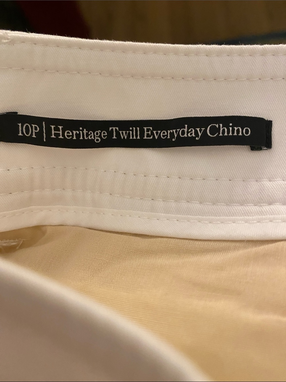 💐Talbot’s White Heritage Twill Everyday Chino’s • 10 Petite • NWT - Picture 5 of 6